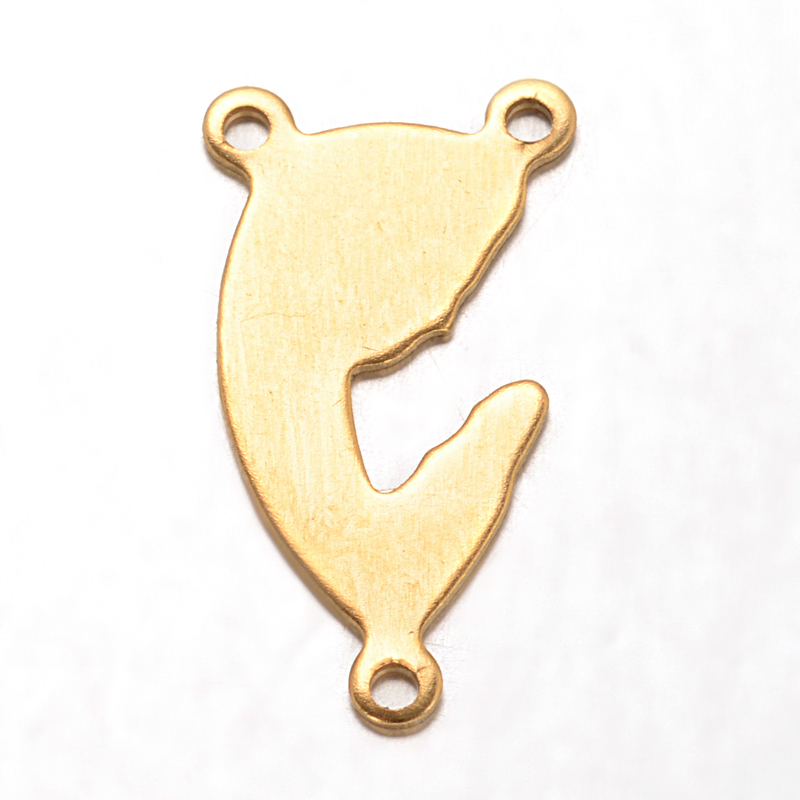 PandaHall 304 Stainless Steel Chandelier Links, Golden, 20x10.5x0.5mm, Hole: 1mm Stainless Steel Others