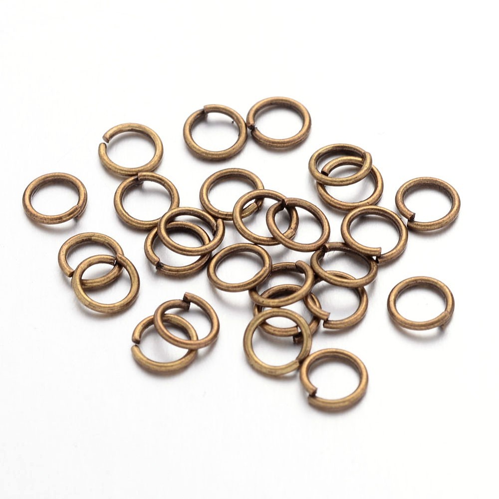 PandaHall Iron Jump Rings, Close but Unsoldered, Nickel Free, Antique Bronze Color, 0.8mm thick, 5mm in diameter; about 3.4mm inner...
