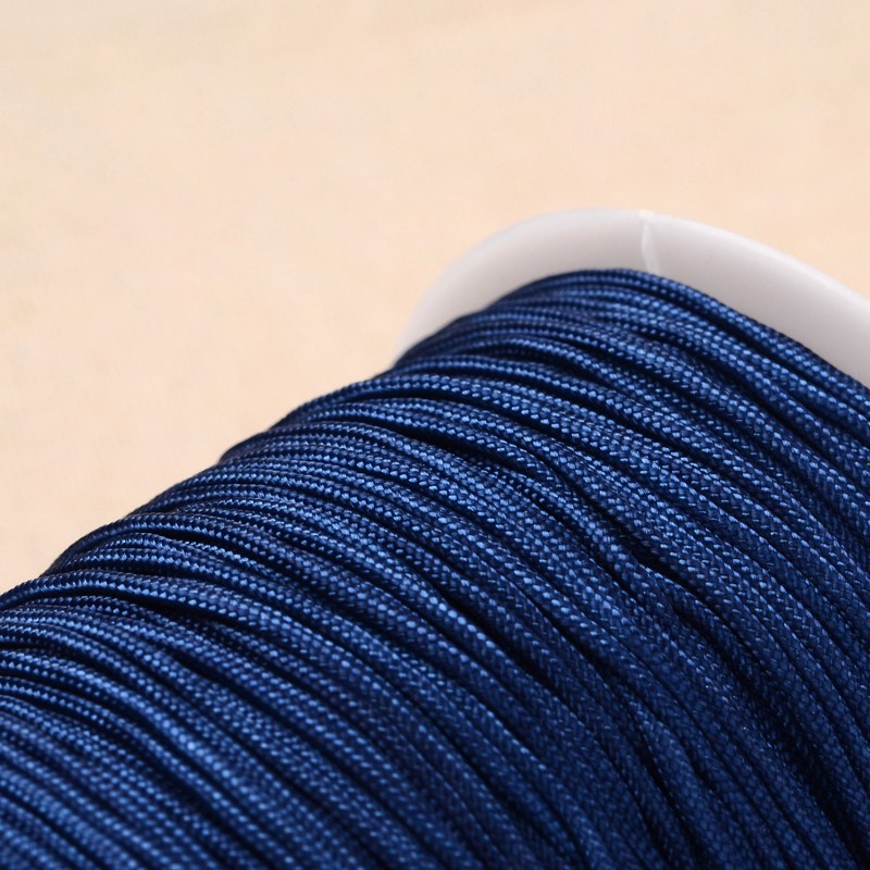 PandaHall Polyester Cord, DarkBlue, 1.5mm, 150meter/roll Polyester Blue