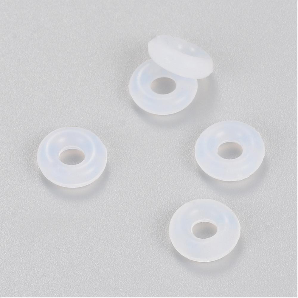 PandaHall Rubber O Ring Connectors, Clear, 6x2mm Others Clear