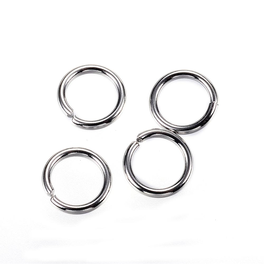 PandaHall 304 Stainless Steel Jump Rings, Close but Unsoldered Jump Rings, Stainless Steel Color, 7x1mm; about 5mm inner diameter Stainless...