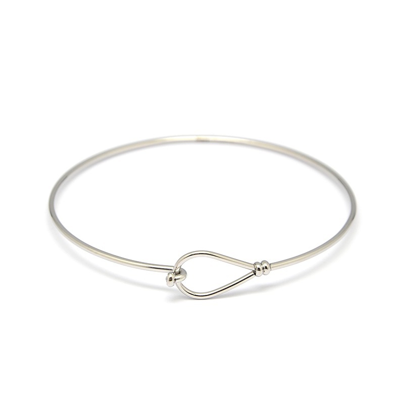 PandaHall Cool 304 Stainless Steel Bangles, Stainless Steel Color, 59x61.5mm Stainless Steel