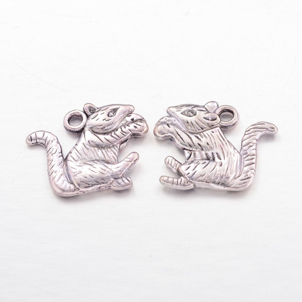 PandaHall Tibetan Silver Pendants, Squirrel, Lead Free, Cadmium Free and Nickel Free, Antique Silver, about 19mm long, 16mm wide, 2.5mm...