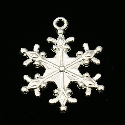PandaHall Zinc Alloy Snowflake Pendants, Charms for Christmas Day Gift Making, Lead Free & Cadmium Free & Nickel Free,  Silver Color, about...
