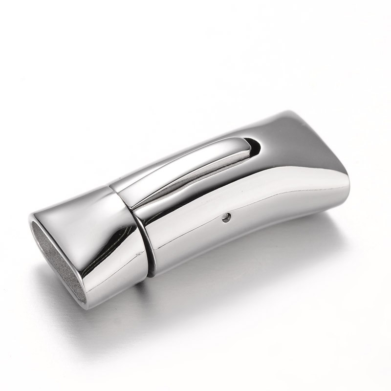 PandaHall Smooth Surface 304 Stainless Steel Rectangle Magnetic Clasps, Stainless Steel Color, 29.5x11.5x10.5mm, Hole: 4x10mm Stainless...