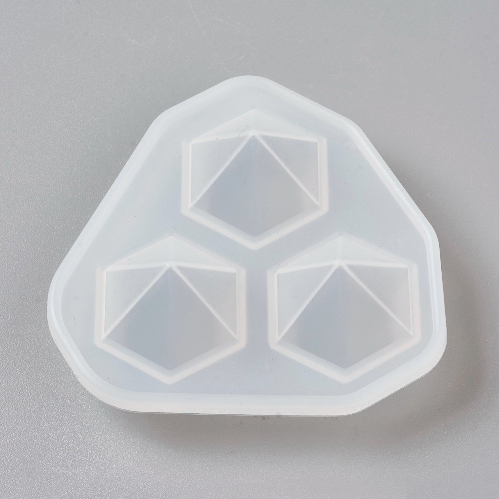 PandaHall Silicone Moulds, Diamond, Clear, 71x74x26mm Silicone Clear