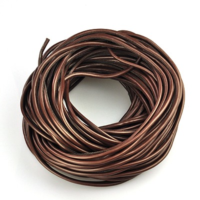 PandaHall PU Leather Cord, SaddleBrown, 5.5mm, 100yards/Bundle Imitation Leather Brown