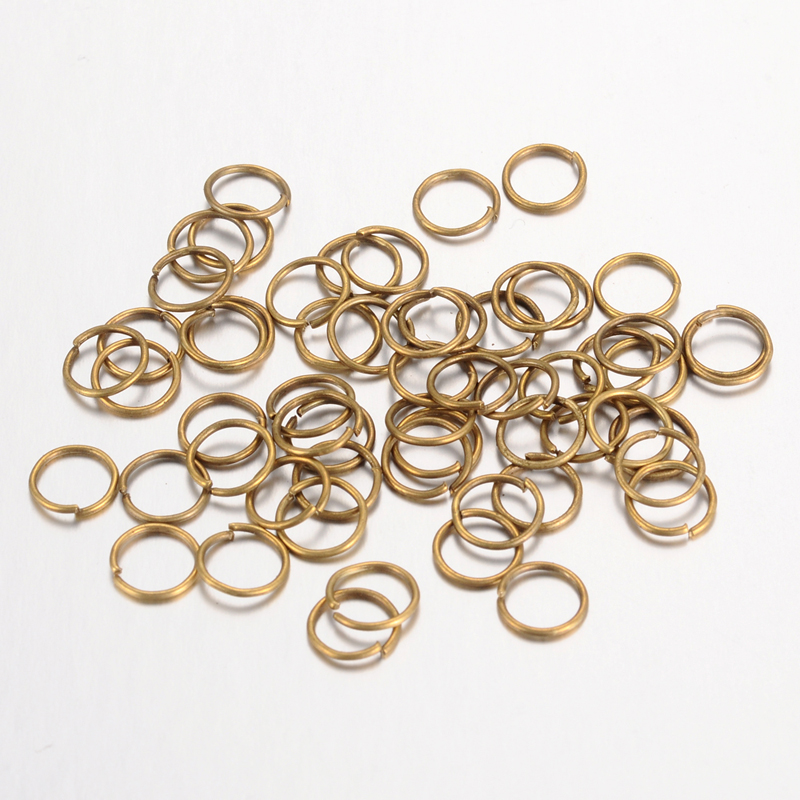 PandaHall Iron Close but Unsoldered Jump Rings, Nickel Free, Antique Bronze, 6x0.7mm; about 4.6mm inner diameter; about 11000pcs/1000g Iron...