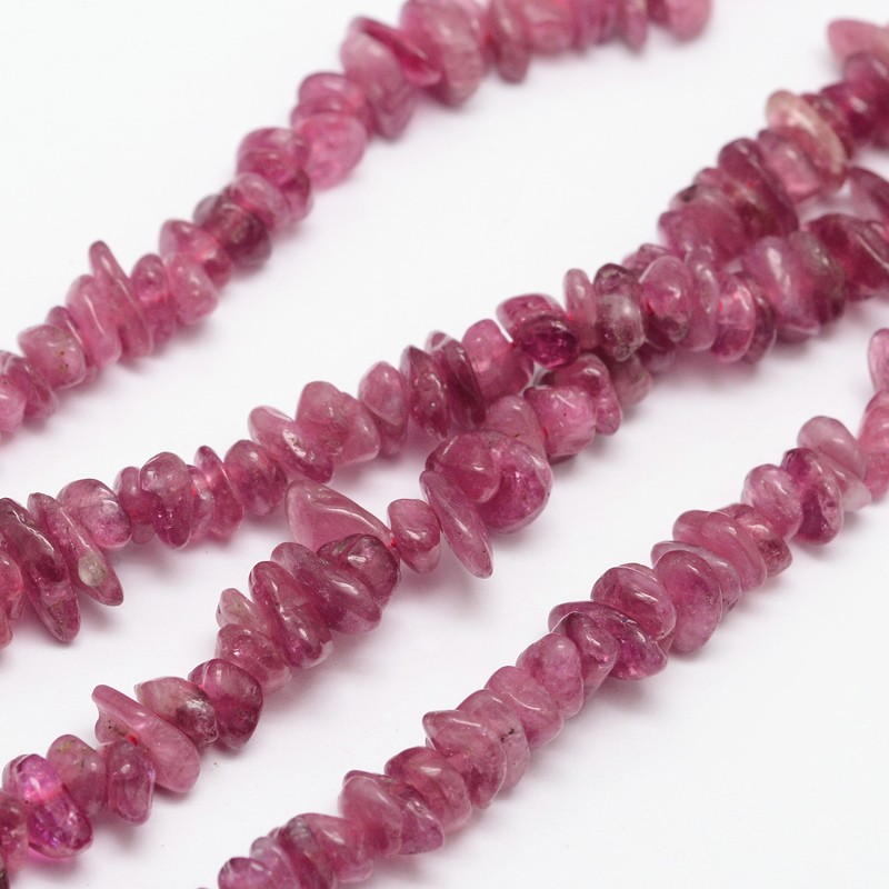 PandaHall Chips Natural Tourmaline Beads Strands, OldLace, 3~5x3~5x3~5mm, Hole: 1mm; about 16" Tourmaline Chip Ivory