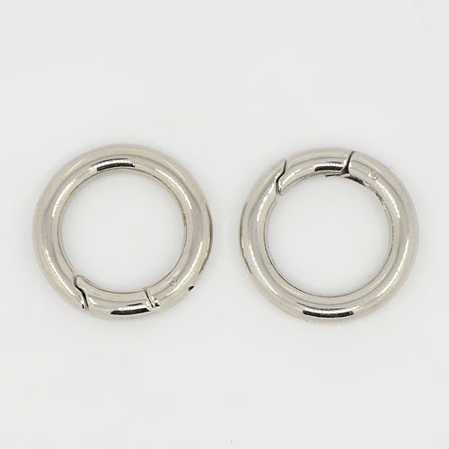 PandaHall 304 Stainless Steel Spring Gate Rings, O Rings, Stainless Steel Color, 24x4mm Stainless Steel