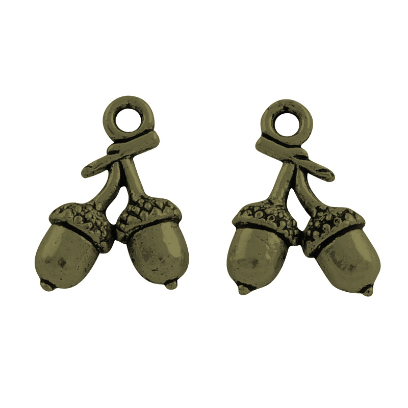 PandaHall Tibetan Style Alloy Acorns Charms, Cadmium Free & Nickel Free & Lead Free, Antique Bronze, 15x11x5mm, Hole: 2mm; about...