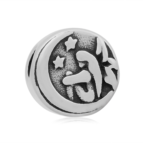 PandaHall Angel Vintage 316 Stainless Steel European Bead, Large Hole Beads, Antique Silver, 12x8mm, Hole: 4.5mm Stainless Steel Angel &...