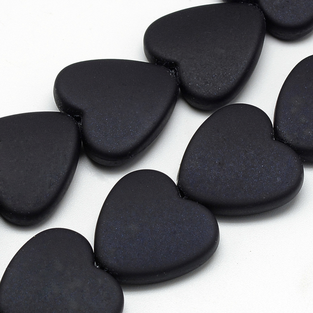 PandaHall Rubberized Style Acrylic Beads, Heart, Black, 20x20x6mm, Hole: 2mm Acrylic Heart Black