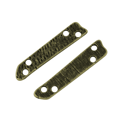 PandaHall Alloy Chandelier Components, Lead Free & Nickel Free, Antique Bronze, 29x6.5x1mm, Hole: 2mm Alloy Polygon