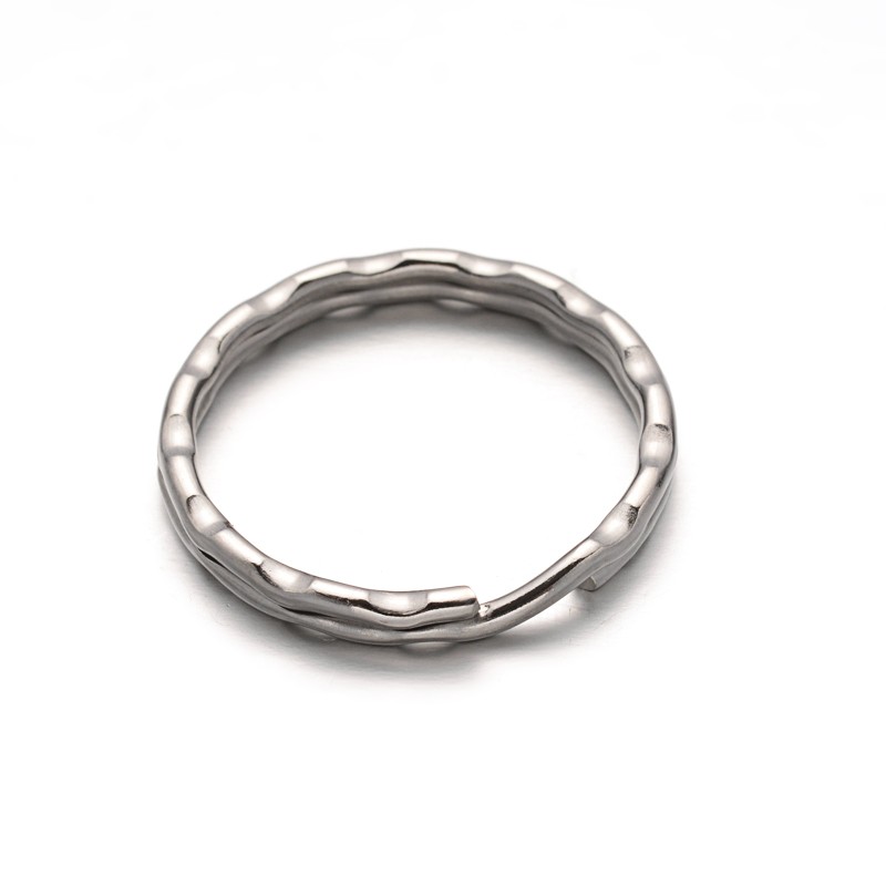 PandaHall 304 Stainless Steel Split Key Rings, Stainless Steel Color, 25x3mm Stainless Steel Ring