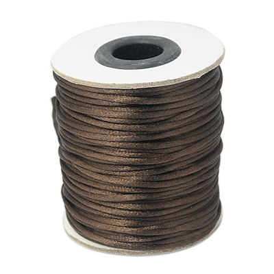 PandaHall Nylon Thread, CoconutBrown, 2mm, about 50yards/roll Nylon Brown