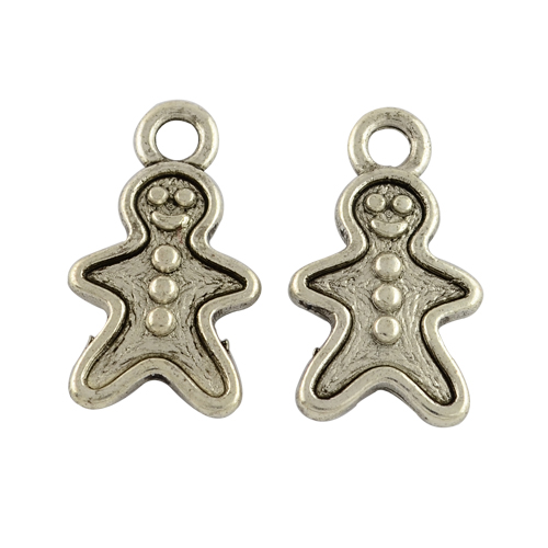 PandaHall Antique Silver Tibetan Style Alloy Christmas Snowmen Pendant Settings for Enamel, Lead Free & Cadmium Free, 19x11x3mm, Hole: 2mm...