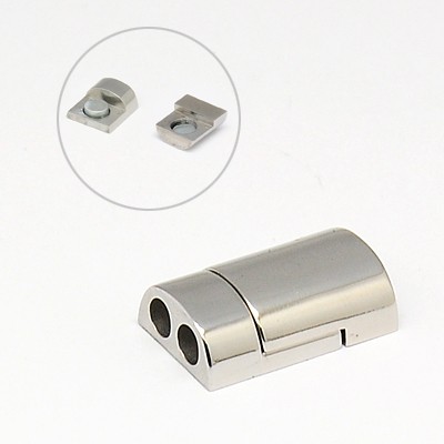 PandaHall 304 Stainless Steel Magnetic Clasps, 18x12x6mm, Hole: 3mm Stainless Steel Others