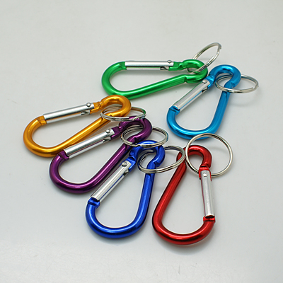 PandaHall Aluminum Oval Carabiner Keychain, with Iron Clasps, Mixed Color, 60.5x29mm Aluminum Sports Goods Multicolor