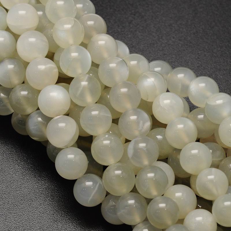 PandaHall Round Natural Moonstone Bead Strands, Grade A, 10mm, Hole: 1mm; about 39pcs/strand, 15.74" Moonstone Round