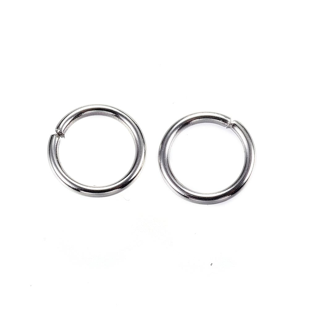 PandaHall 304 Stainless Steel Jump Rings, Close but Unsoldered Jump Rings, Stainless Steel Color, 8x1mm; about 6mm inner diameter Stainless...