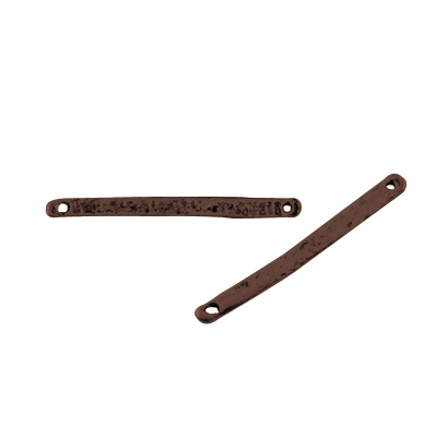 PandaHall Tibetan Style Bar Links, for Jewelry Design, Lead Free, Strip, Red Copper, 3x33x1mm, Hole: 1mm Alloy Others