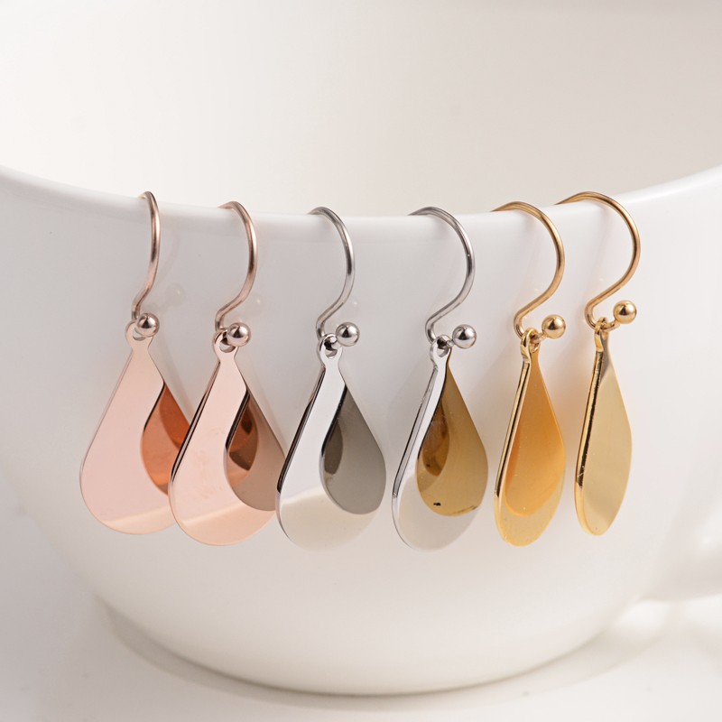 PandaHall Drop 304 Stainless Steel Dangle Earrings, Mixed Color, 27mm; Pin: 0.8mm Stainless Steel