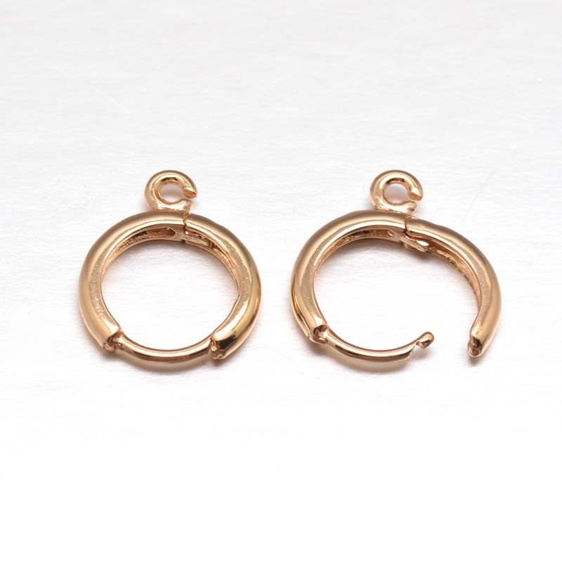 PandaHall Rack Plating Brass Hook Earrings, Lead Free & Cadmium Free, Light Gold, 14x12x2mm, Hole: 1mm; Pin: 1mm Brass