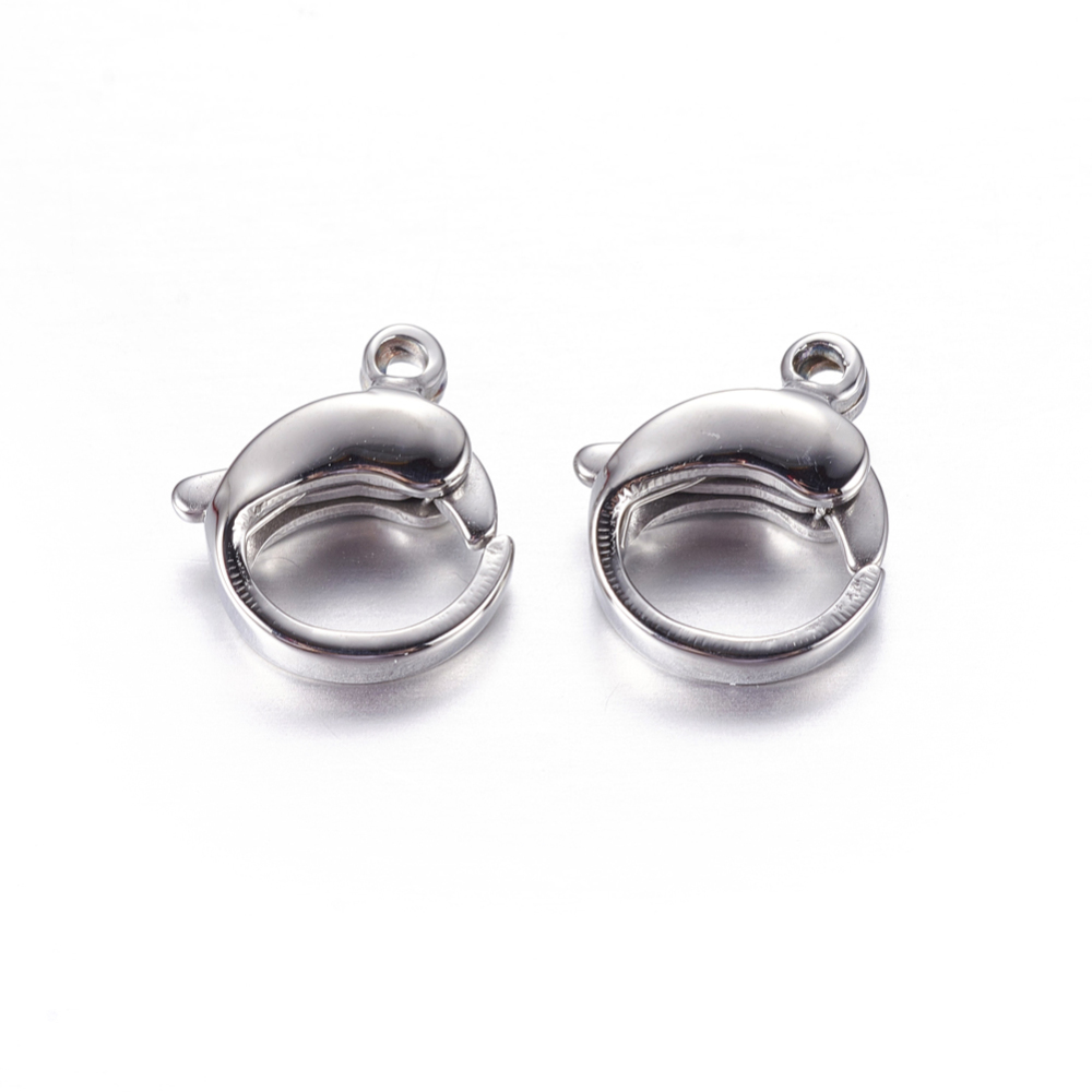 PandaHall 304 Stainless Steel Lobster Claw Clasps, 10x12mm Stainless Steel Others
