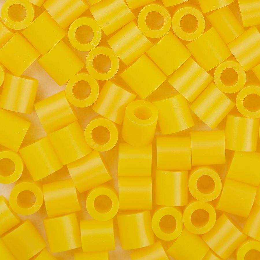 PandaHall 1 Box 5mm Melty Beads PE DIY Fuse Beads Refills Perler Beads for Kids, Tube, Gold, 5x5mm, Hole: 3mm; about 500pcs/box Plastic Tube...