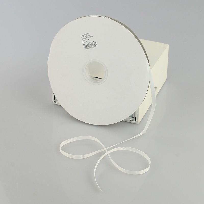 PandaHall 7/8"(22mm) Wide White Grosgrain Ribbons, Gifts Wrapping Ribbons for Hairbows Polyester White