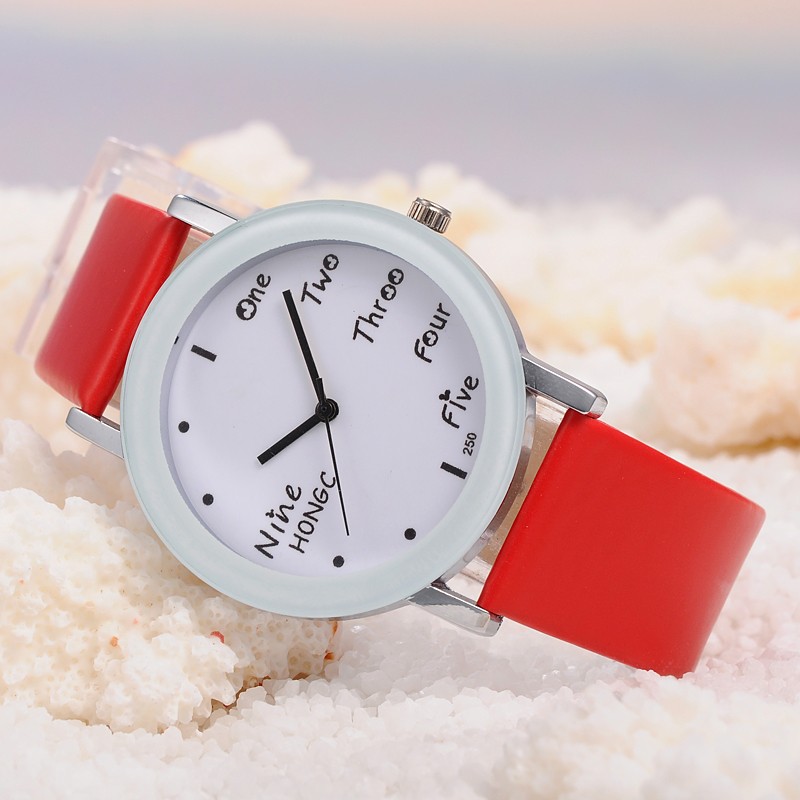 PandaHall Women's PU Leather Quartz Wrist Watches, with Platinum Tone Alloy Watch Head, Red, 225x18mm; Watch Head: 46x39x8mm; Watch Face...