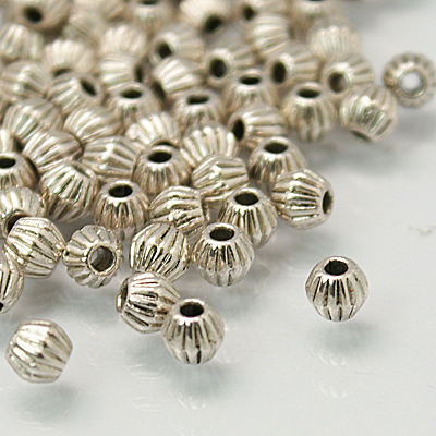 PandaHall Tibetan Silver Spacer Beads, Lead Free & Cadmium Free, Bicone, Antique Silver Color, Size: about 4mm long, 4.5mm wide, hole: 1mm....