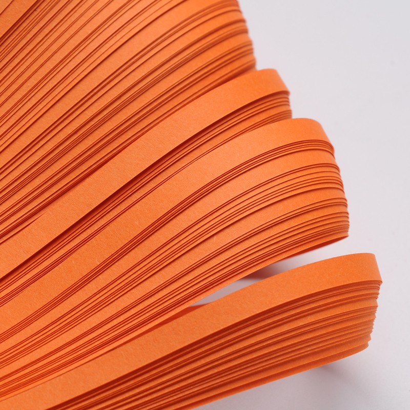 PandaHall Quilling Paper Strips, DarkOrange, 530x5mm; about 120strips/bag Paper Orange