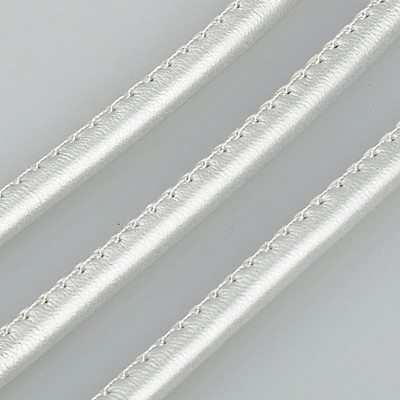 PandaHall Imitation Leather Cord, PU Leather, WhiteSmoke, 4mm; 100yard/bundle Imitation Leather White