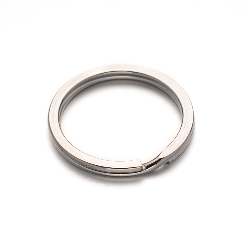 PandaHall 304 Stainless Steel Split Key Rings, Stainless Steel Color, 30x3mm Stainless Steel Ring