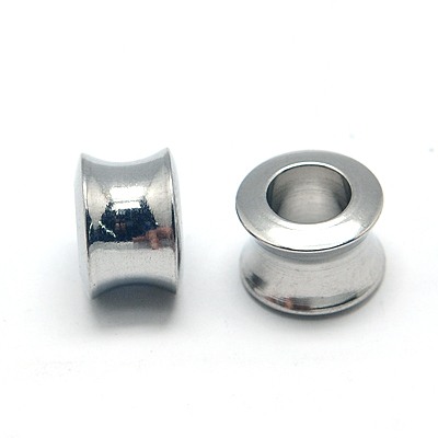 PandaHall 304 Stainless Steel Beads, Column, 11x8mm, Hole: 6mm Stainless Steel Column