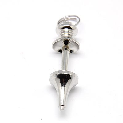 PandaHall Brass Pendant Findings, Platinum, 42x12mm, Hole: 9mm Brass