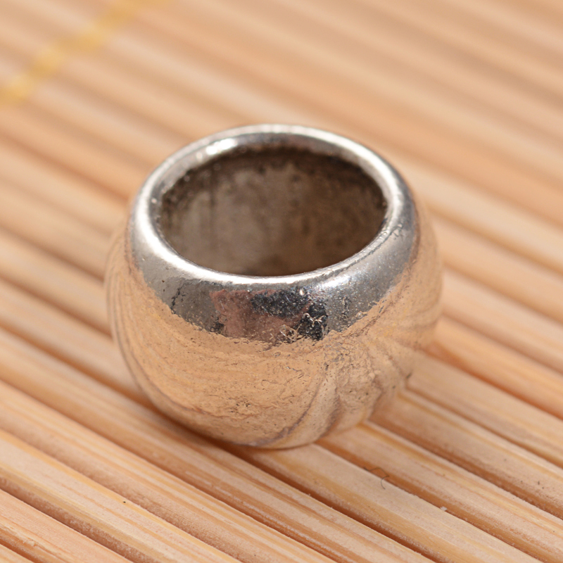 PandaHall Rondelle Tibetan Style Alloy Beads, Large Hole Beads, Cadmium Free & Lead Free, Antique Silver, 10x6mm, Hole: 6.5mm Alloy Rondelle