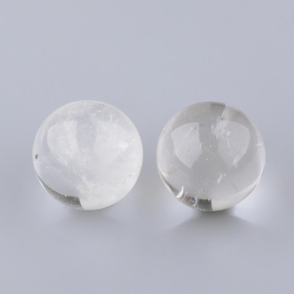 PandaHall Natural Crystal Decorations, Home Decorations, Round, 38~42mm Quartz Crystal Round