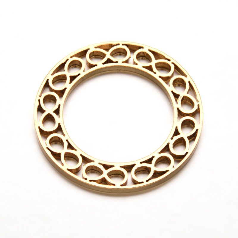 PandaHall 304 Stainless Steel Infinity Linking Rings, Golden, 35x2mm, Hole: 23mm Stainless Steel Ring