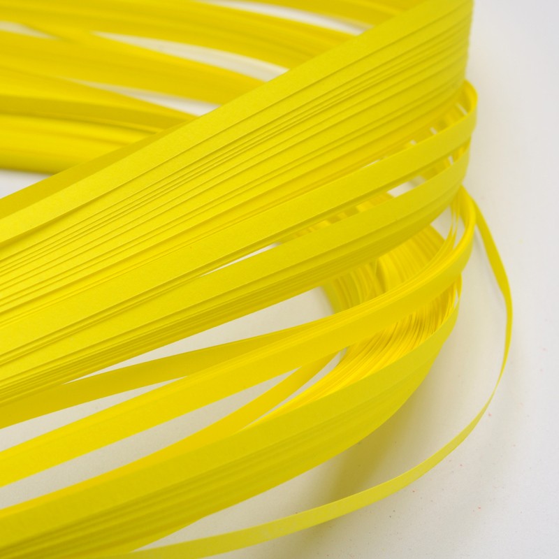 PandaHall Quilling Paper Strips, Yellow, 390x3mm; about 120strips/bag Paper Yellow
