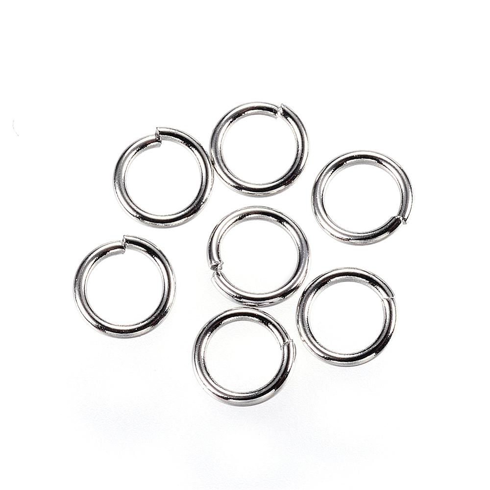 PandaHall 304 Stainless Steel Jump Rings, Close but Unsoldered Jump Rings, Stainless Steel Color, 6x0.9mm; about 4.2mm inner diameter...