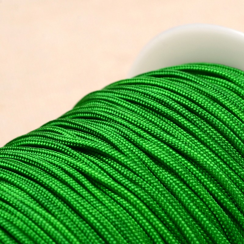 PandaHall Polyester Cord, Green, 1.5mm, 150meter/roll Polyester Green