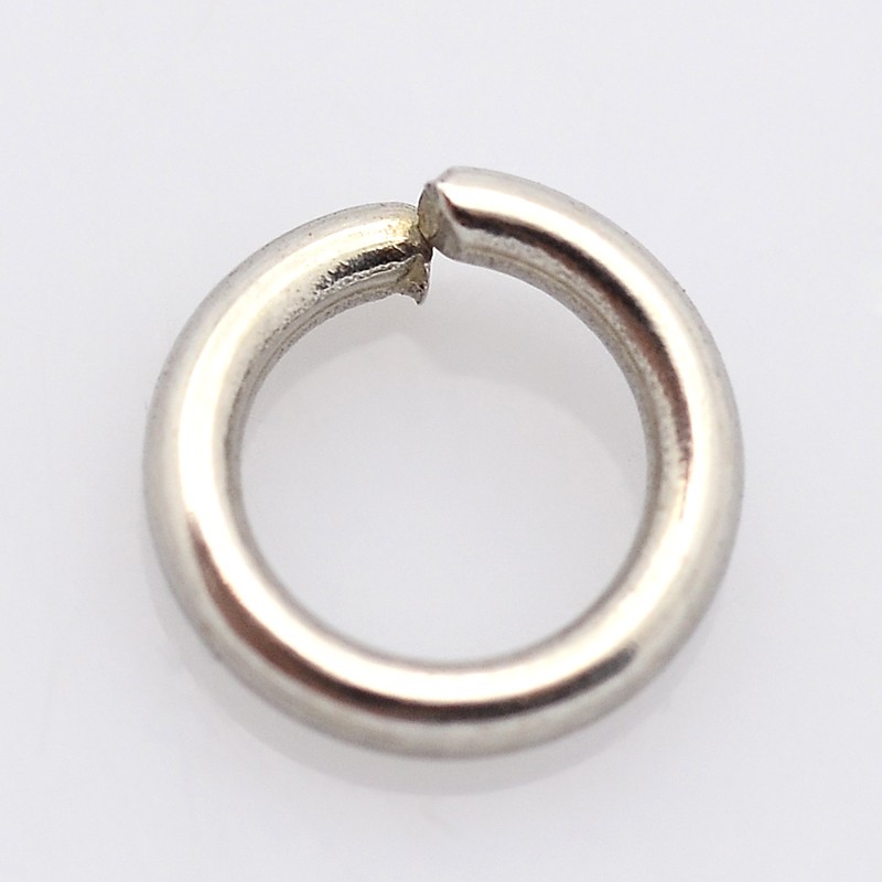 PandaHall 304 Stainless Steel Jump Rings, Closed But not Soldered, Stainless Steel Color, 6x1.2mm; about 3.6mm inner diameter Stainless...