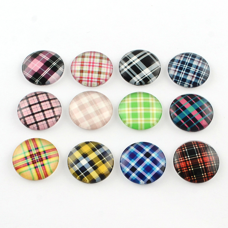 PandaHall Half Round/Dome Mix Photo Glass Flatback Cabochons for DIY Projects, Mixed Color, 12x4mm Glass Half Round Multicolor