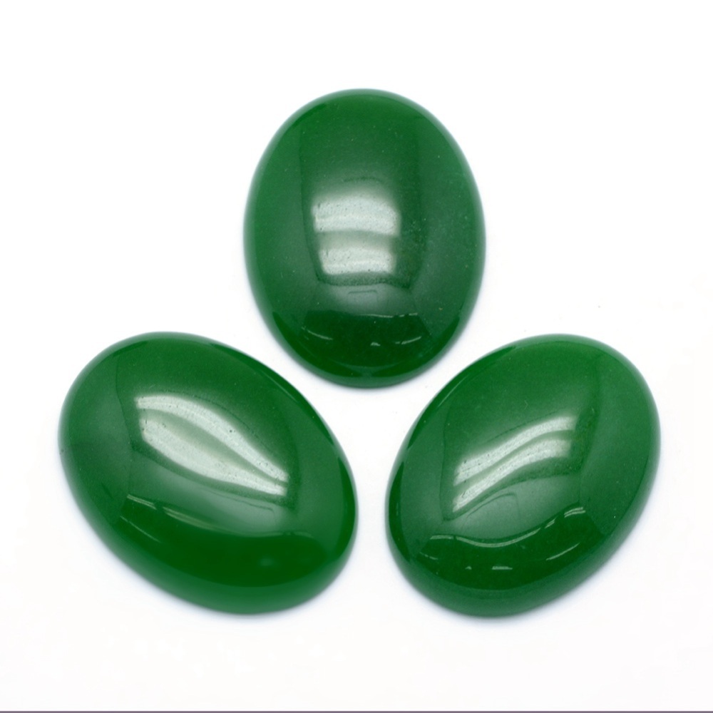 PandaHall Natural Malaysia Jade Cabochons, Oval, 40x30x7.5~8mm Malaysia Jade Oval