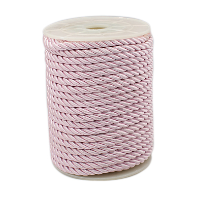 PandaHall Twisted Nylon Thread, LavenderBlush, 5mm, about 18~19yards/roll(16.4m~17.3m/roll) Nylon Pink