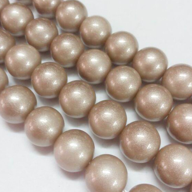 PandaHall Environmental Round Dyed Baking Paint Glass Beads Strands, Cotton Cord Threaded, BurlyWood, 10mm, Hole: 0.7~1.1mm; about...