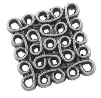 PandaHall Tibetan Style Alloy Links, Rhombus, Chandelier Components, Lead Free and Cadmium Free, Antique Silver Color, Size: about 15mm long...